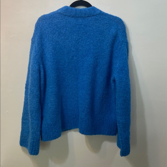 & Other Stories Stockholm Atelier Women’s Blue Fuzzy Knit Sweater.Size-Large. - Picture 3 of 12